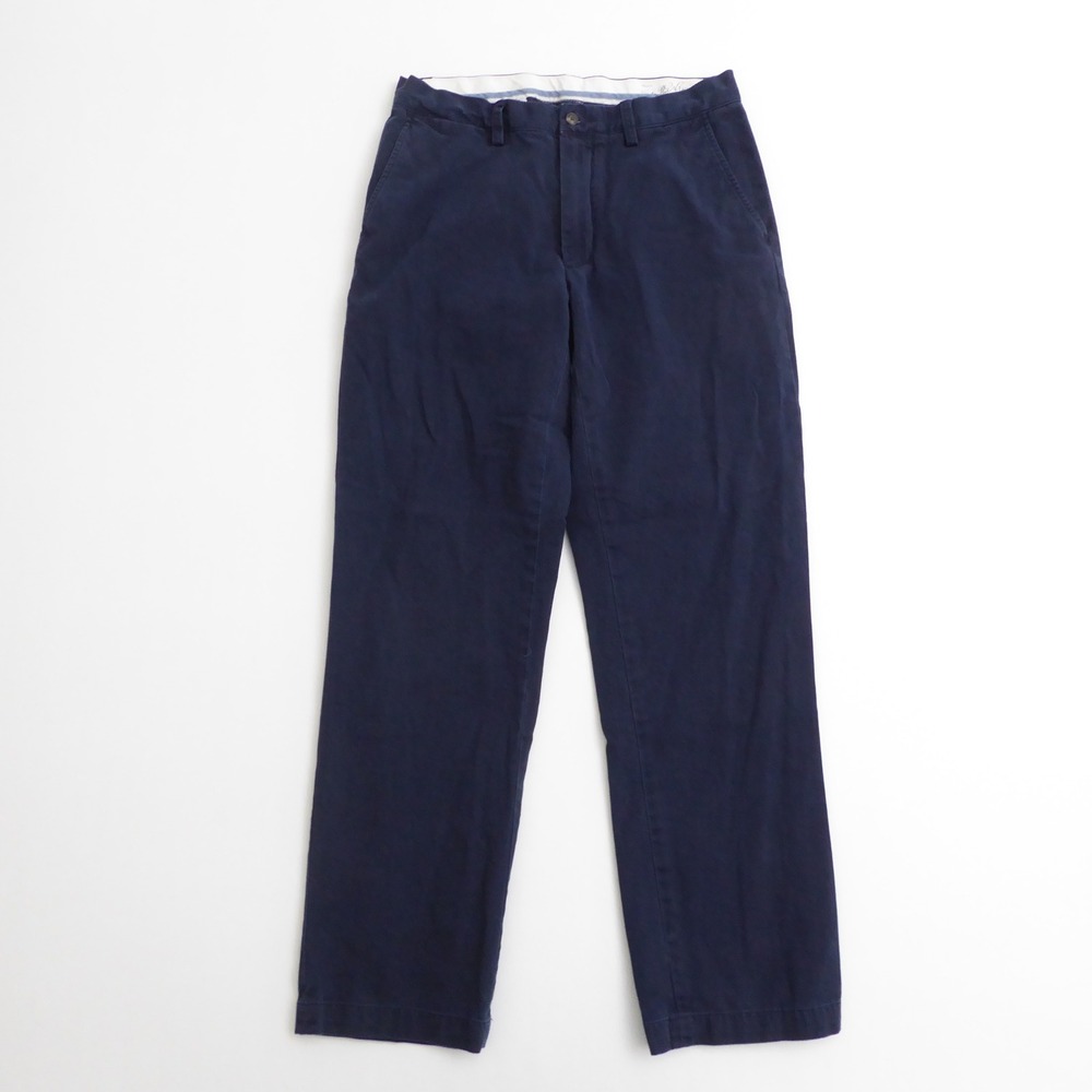 Polo Ralph Lauren Mens Chino Pants Navy Blue Classic Fit 32x30 HEMMED
